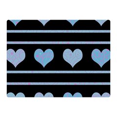 Blue Harts Pattern Double Sided Flano Blanket (mini) 