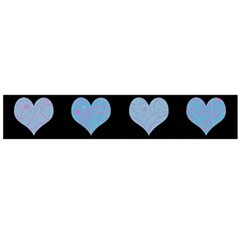 Blue Harts Pattern Flano Scarf (large)