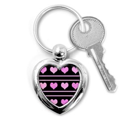 Pink Harts Pattern Key Chains (heart) 