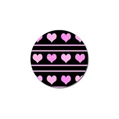 Pink Harts Pattern Golf Ball Marker (10 Pack) by Valentinaart