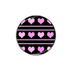 Pink Harts Pattern Hat Clip Ball Marker (10 Pack) by Valentinaart