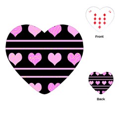 Pink Harts Pattern Playing Cards (heart) 