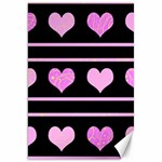 Pink harts pattern Canvas 20  x 30   19.62 x28.9  Canvas - 1