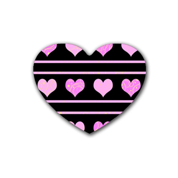 Pink harts pattern Heart Coaster (4 pack) 