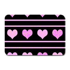 Pink Harts Pattern Plate Mats by Valentinaart