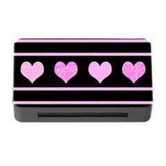 Pink Harts Pattern Memory Card Reader With Cf