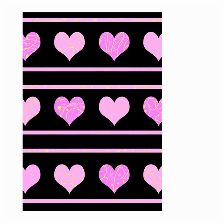 Pink harts pattern Large Garden Flag (Two Sides)