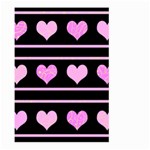 Pink harts pattern Large Garden Flag (Two Sides) Back