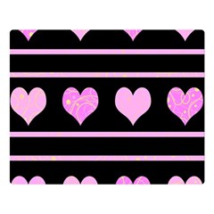 Pink Harts Pattern Double Sided Flano Blanket (large) 