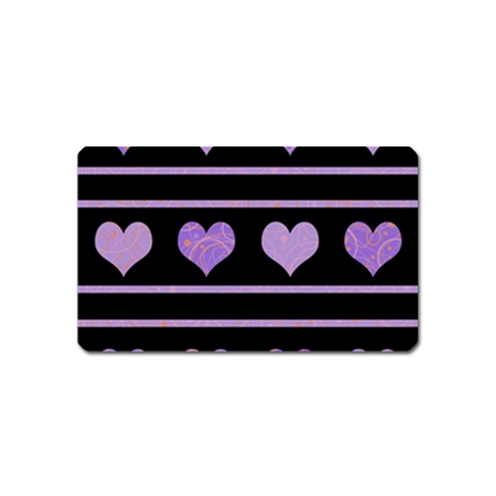 Purple harts pattern Magnet (Name Card)