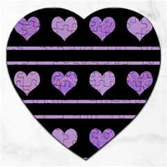 Purple Harts Pattern Jigsaw Puzzle (heart) by Valentinaart