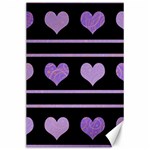 Purple harts pattern Canvas 24  x 36  23.35 x34.74  Canvas - 1