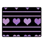 Purple harts pattern Fleece Blanket (Small) 50 x40  Blanket Front