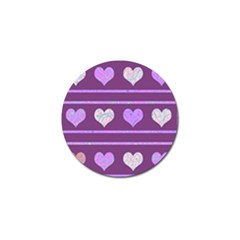 Purple Harts Pattern 2 Golf Ball Marker (10 Pack)