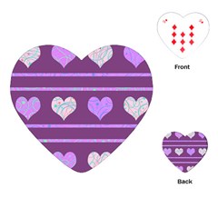 Purple Harts Pattern 2 Playing Cards (heart) 