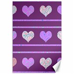 Purple harts pattern 2 Canvas 12  x 18   11.88 x17.36  Canvas - 1