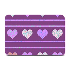 Purple Harts Pattern 2 Plate Mats by Valentinaart