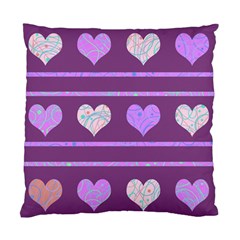 Purple Harts Pattern 2 Standard Cushion Case (one Side) by Valentinaart