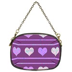 Purple harts pattern 2 Chain Purses (Two Sides)  Front