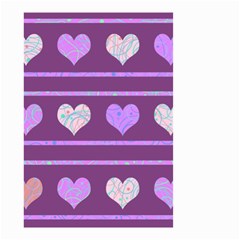 Purple Harts Pattern 2 Small Garden Flag (two Sides) by Valentinaart