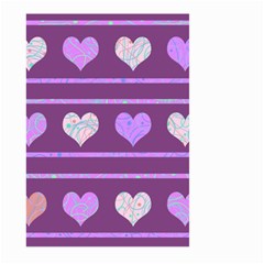 Purple Harts Pattern 2 Large Garden Flag (two Sides) by Valentinaart