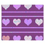 Purple harts pattern 2 Double Sided Flano Blanket (Small)  50 x40  Blanket Front