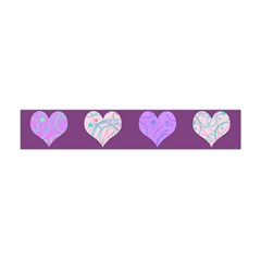 Purple Harts Pattern 2 Flano Scarf (mini) by Valentinaart