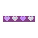 Purple harts pattern 2 Flano Scarf (Mini) Back