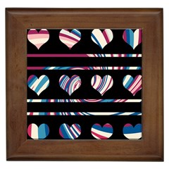 Colorful Harts Pattern Framed Tiles