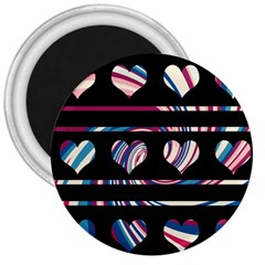 Colorful Harts Pattern 3  Magnets