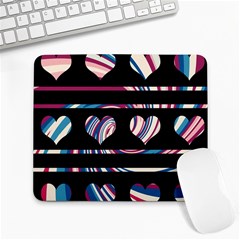 Colorful Harts Pattern Large Mousepads by Valentinaart