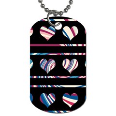 Colorful Harts Pattern Dog Tag (one Side)