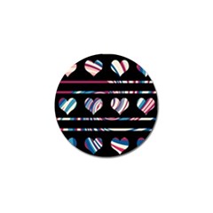 Colorful Harts Pattern Golf Ball Marker by Valentinaart