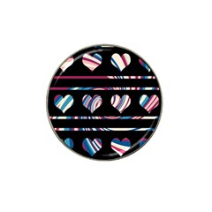 Colorful Harts Pattern Hat Clip Ball Marker by Valentinaart