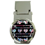 Colorful harts pattern Money Clip Watches Front