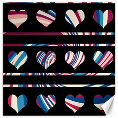 Colorful Harts Pattern Canvas 16  X 16  