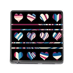 Colorful Harts Pattern Memory Card Reader (square) by Valentinaart