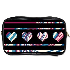 Colorful Harts Pattern Toiletries Bags