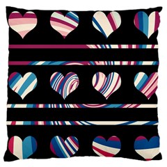 Colorful Harts Pattern Large Cushion Case (one Side)