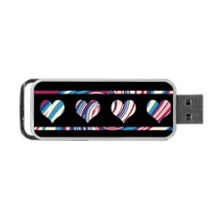 Colorful Harts Pattern Portable Usb Flash (one Side) by Valentinaart