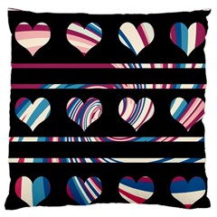 Colorful Harts Pattern Large Flano Cushion Case (one Side)