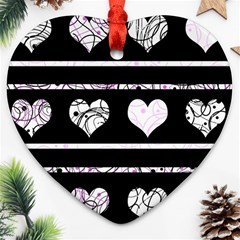 Elegant Harts Pattern Ornament (heart)  by Valentinaart