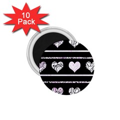 Elegant Harts Pattern 1 75  Magnets (10 Pack) 