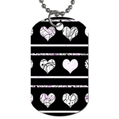 Elegant Harts Pattern Dog Tag (two Sides)