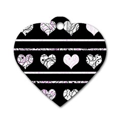 Elegant Harts Pattern Dog Tag Heart (one Side)