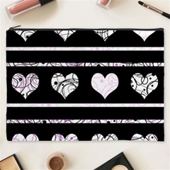 Elegant Harts Pattern Cosmetic Bag (xxxl)  by Valentinaart