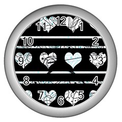 Elegant Harts Pattern Wall Clocks (silver) 