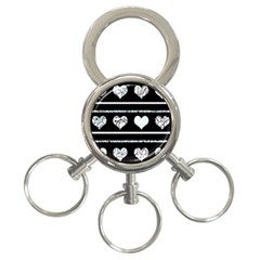 Elegant Harts Pattern 3-ring Key Chains by Valentinaart