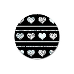 Elegant Harts Pattern Magnet 3  (round)