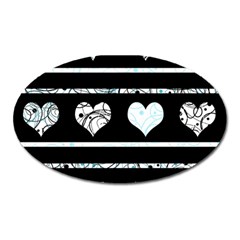 Elegant Harts Pattern Oval Magnet